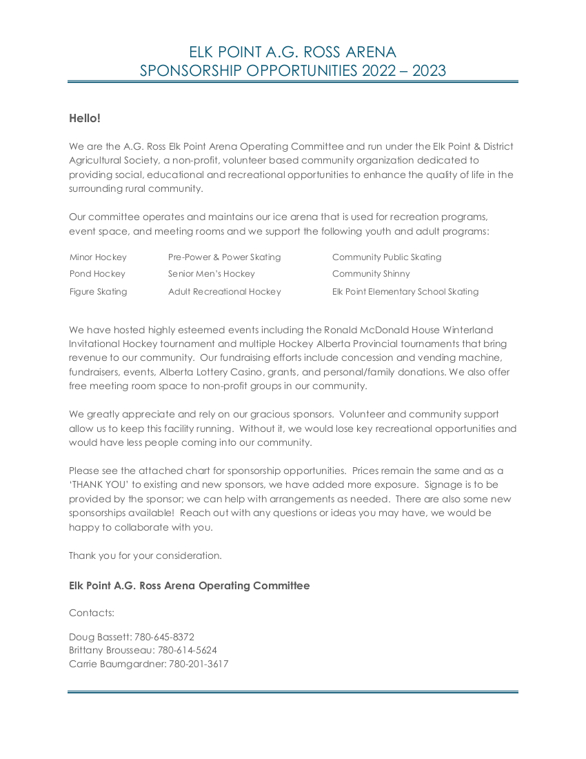 Elk Point Minor Hockey Association site by RAMP InterActive